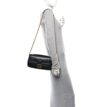 FENDI Nappa Apolo Chain Baguette Black