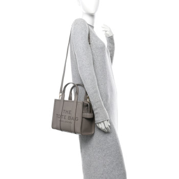 MARC JACOBS Grained Calfskin Small The Tote Bag Cement