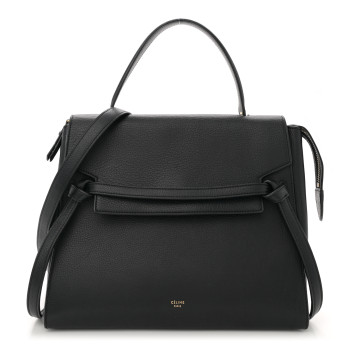 CELINE Drummed Calfskin Mini Belt Bag Black