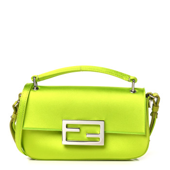 FENDI Silk Satin Phone Baguette Wasabi