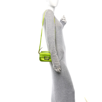 FENDI Silk Satin Phone Baguette Wasabi