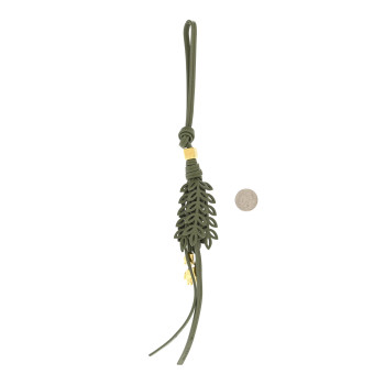 LOEWE X HOWLS MOVING CASTLE Calfskin Rock Paper Scissors Charm Green