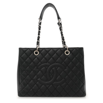 CHANEL Caviar Quilted Grand Shopping Tote GST Black