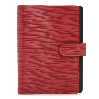 LOUIS VUITTON Epi Small Ring Agenda Cover Castillan Red