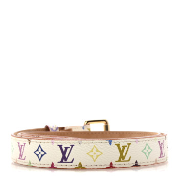 LOUIS VUITTON Monogram Multicolor Belt 80 32 White