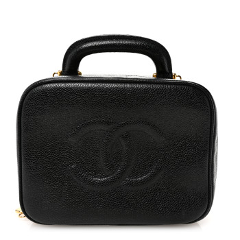CHANEL Caviar Timeless CC Vanity Case Black