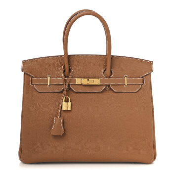HERMES Togo Birkin 35 Gold