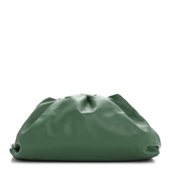 BOTTEGA VENETA Smooth Butter Calf The Pouch Oversized Clutch Racing Green
