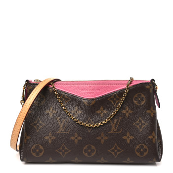 LOUIS VUITTON Monogram Pallas Clutch Rose Fizzy