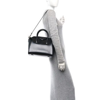 GIVENCHY Shiny Lord Calfskin Small Antigona Black