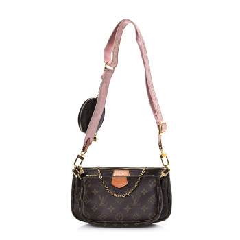 LOUIS VUITTON Monogram Multi Pochette Accessories Rose Clair