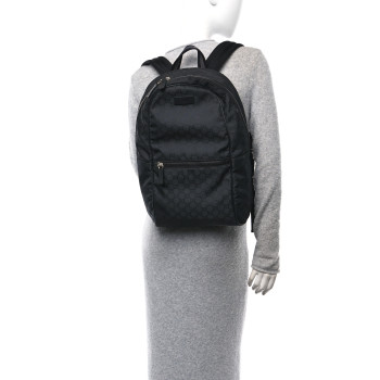 GUCCI Nylon Monogram Slim Backpack Black