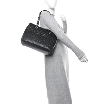 CHANEL Caviar Quilted Grand Shopping Tote GST Black