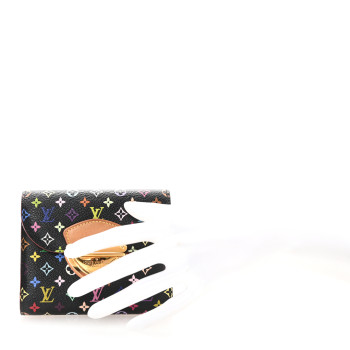 LOUIS VUITTON Monogram Multicolor Joey Wallet Black Grenade