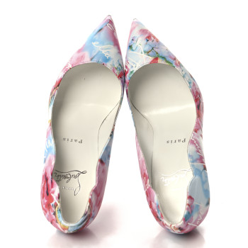 CHRISTIAN LOUBOUTIN Calfskin Hot Chick 100 Pumps 35.5 White Multicolor