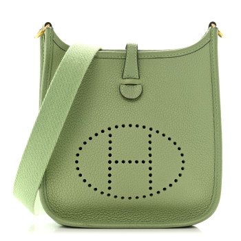 HERMES Taurillon Maurice Evelyne TPM Vert Criquet