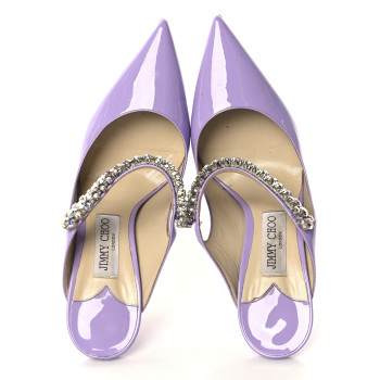 JIMMY CHOO Patent Crystal Bing 100 Pumps 38.5 Wisteria