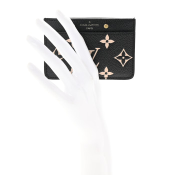 LOUIS VUITTON Empreinte Card Holder Black Beige