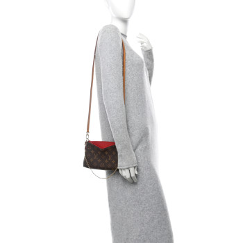 LOUIS VUITTON Monogram Pallas Clutch Cherry