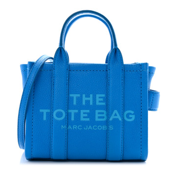 MARC JACOBS Grained Calfskin Micro The Tote Bag Scuba Pool
