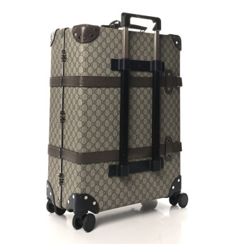 GUCCI Supreme Monogram Globe-Trotter Carry-On Brown