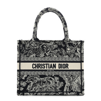 CHRISTIAN DIOR Canvas Embroidered Small Dioriviera Toile De Jouy Book Blue