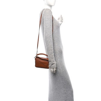 LOEWE Calfskin Mini Puzzle Bag Tan