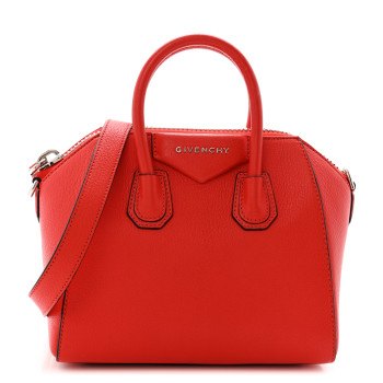 GIVENCHY Sugar Goatskin Mini Antigona Pop Red