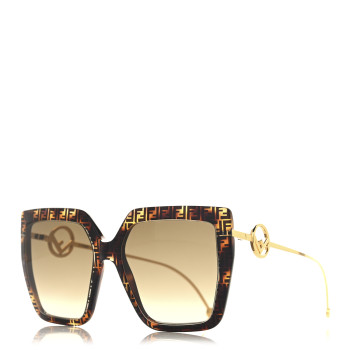 FENDI Acetate Metal F is Fendi FF Butterfly Sunglasses FF 0410/S Havana
