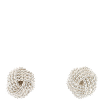 TIFFANY Sterling Silver Twist Knot Earrings