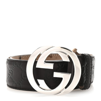 GUCCI Guccissima Interlocking G 40mm Belt 85 34 Brown