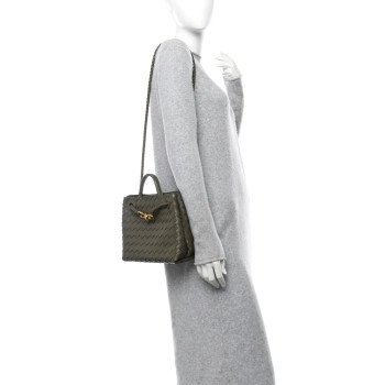 BOTTEGA VENETA Nappa Intrecciato Small Andiamo Shoulder Bag Cypress