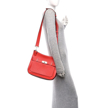 HERMES Taurillon Clemence Jypsiere 31 Rouge Pivoine