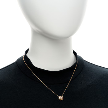 CHANEL 18K Rose Gold Diamond Extrait de Camelia Pendant Necklace