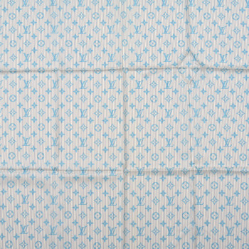 LOUIS VUITTON Silk Sur Mesure Shawl Blue
