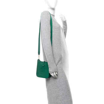 HERMES Taurillon Clemence Evelyne TPM Vert Vertigo