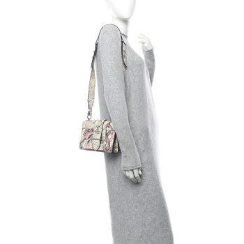 PRADA X JAMES JEAN Glace Calfskin Rabbit Print Cahier Bag Opaline