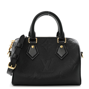 LOUIS VUITTON Empreinte Monogram Giant Speedy Bandouliere 20 Black