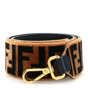 FENDI Velvet Tapestry FF Strap You Tobacco