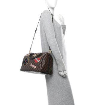 LOUIS VUITTON Damier Ebene Patches Speedy Bandouliere 30