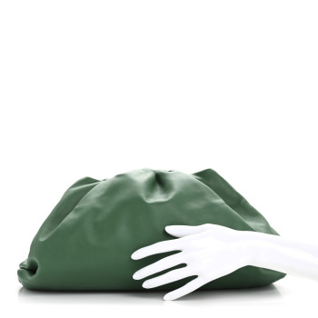 BOTTEGA VENETA Smooth Butter Calf The Pouch Oversized Clutch Racing Green