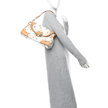 LOUIS VUITTON Monogram Multicolor Beverly MM White