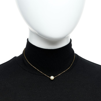 MIKIMOTO 18K Yellow Gold Akoya Pearl 7.5-8mm Single Pendant Necklace