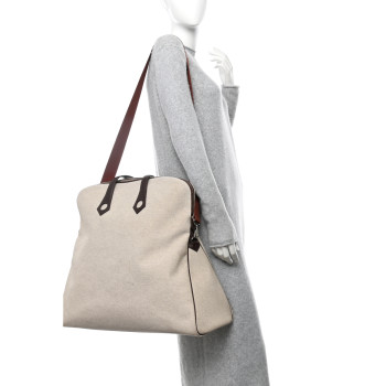 HERMES Toile Swift Heeboo Travel Chocolate