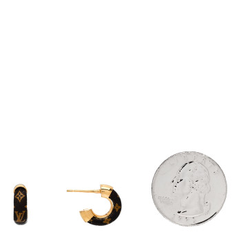 LOUIS VUITTON Monogram Wild Mini Hoop Earrings