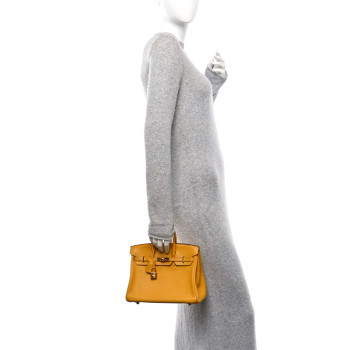 HERMES Swift Birkin 25 Jaune Ambre