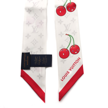 LOUIS VUITTON LV X TM Silk Monogram Cerises Bandeau White