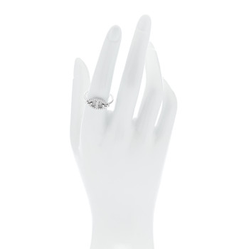 HERMES 18K White Gold Diamond New Farandole Ring 57 8