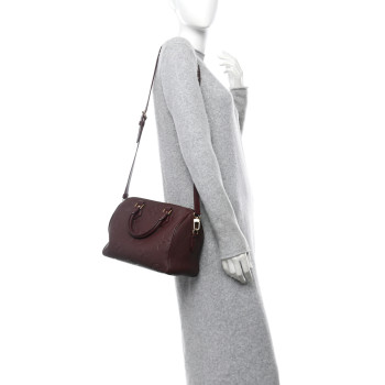 LOUIS VUITTON Empreinte Monogram Giant Speedy Bandouliere 25 Wine