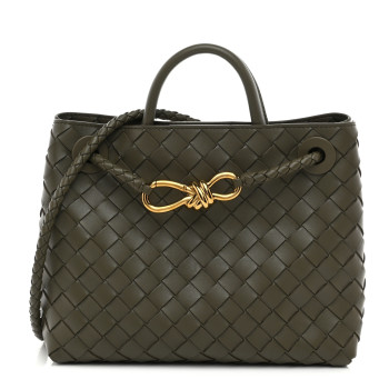 BOTTEGA VENETA Nappa Intrecciato Small Andiamo Shoulder Bag Cypress
